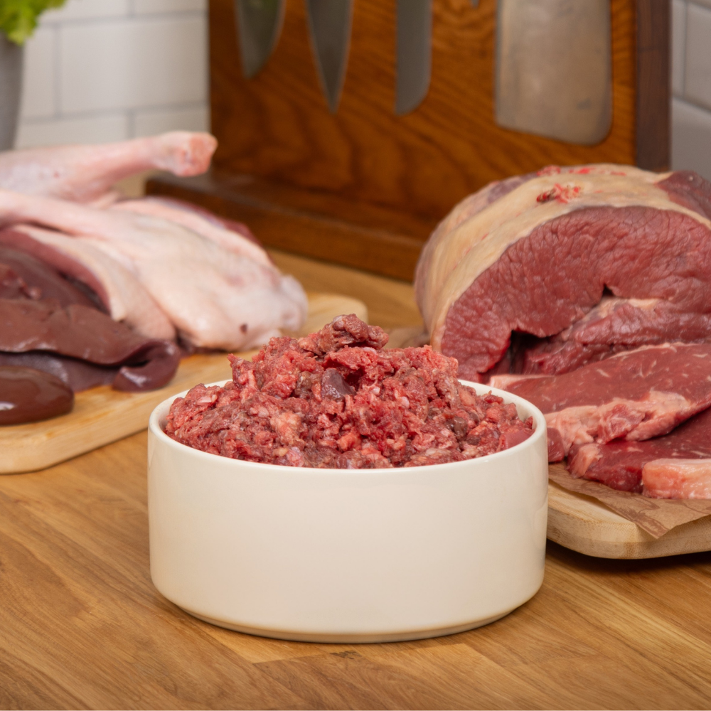 1KG Puppy ox mince with duck 80-10-10
