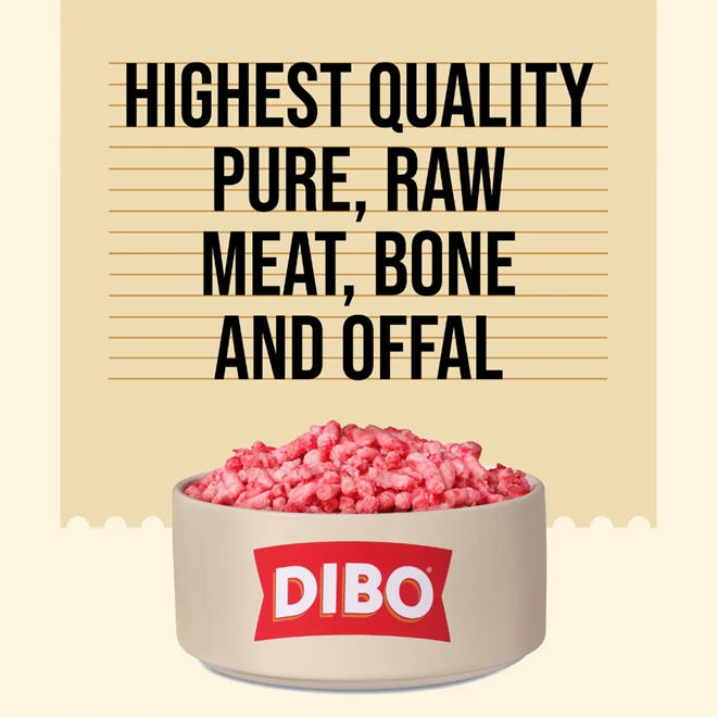 DIBO Free Flow Mince Chicken, Beef and Offal - RRP £4.89