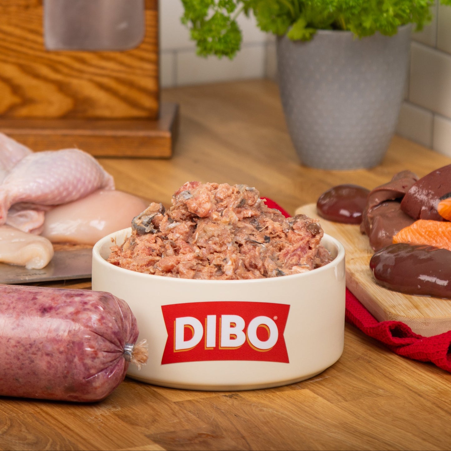 DIBO 80/10/10 Chicken & Salmon Mix Chubb (454g)