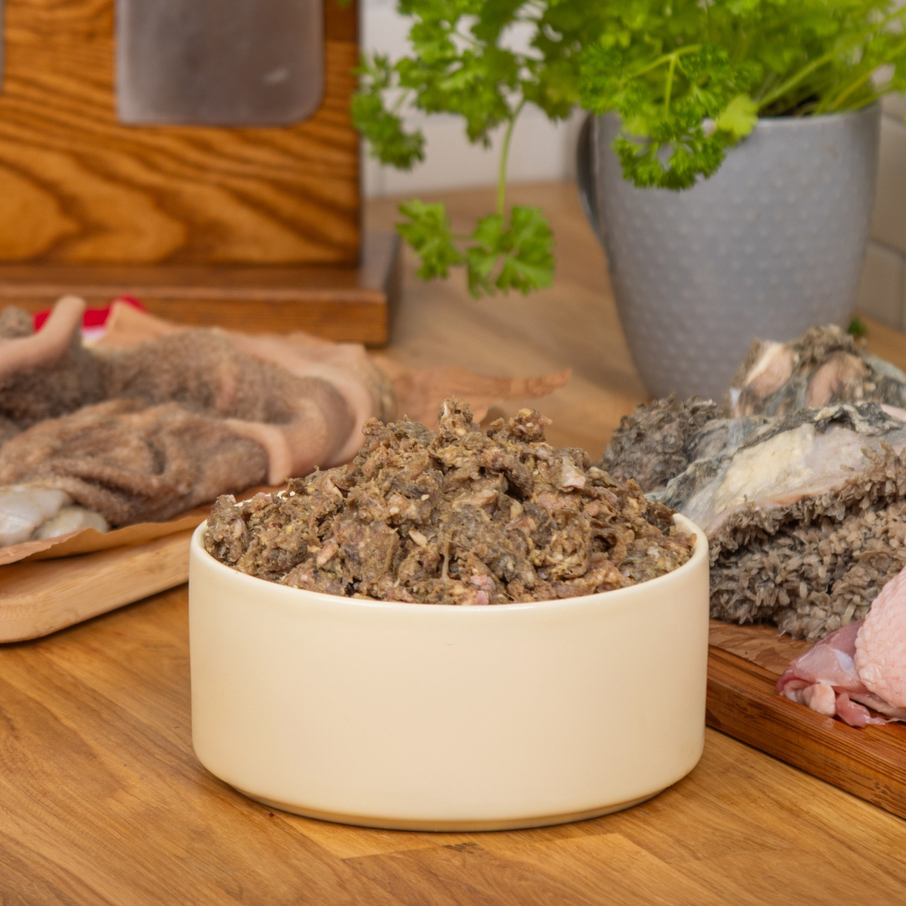 1KG Puppy duck and tripe 10% bone