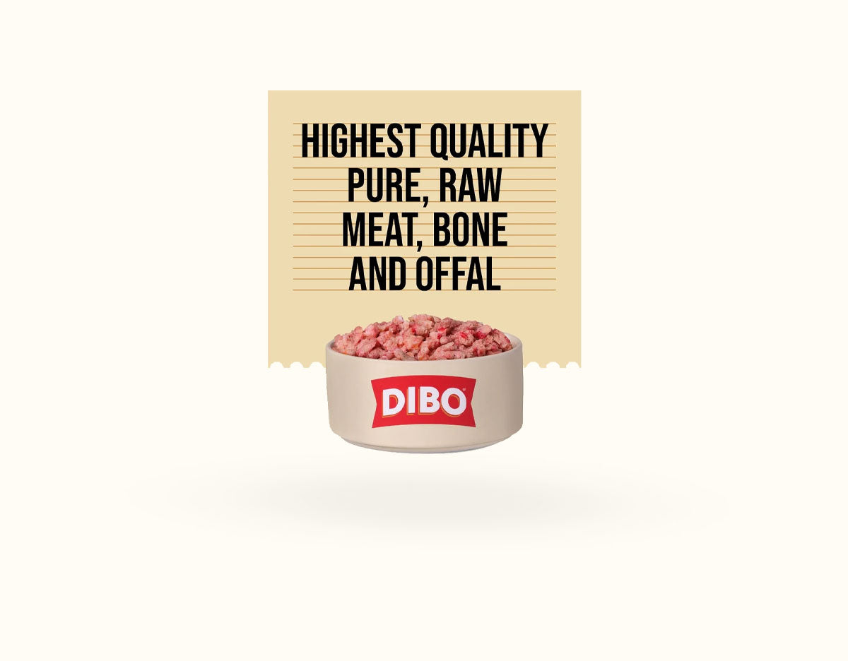 DIBO Free Flow Mince Chicken, Salmon & Pork Offal 1kg - RRP £4.69