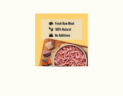 DIBO Free Flow Mince Chicken, Salmon & Pork Offal 1kg - RRP £4.69