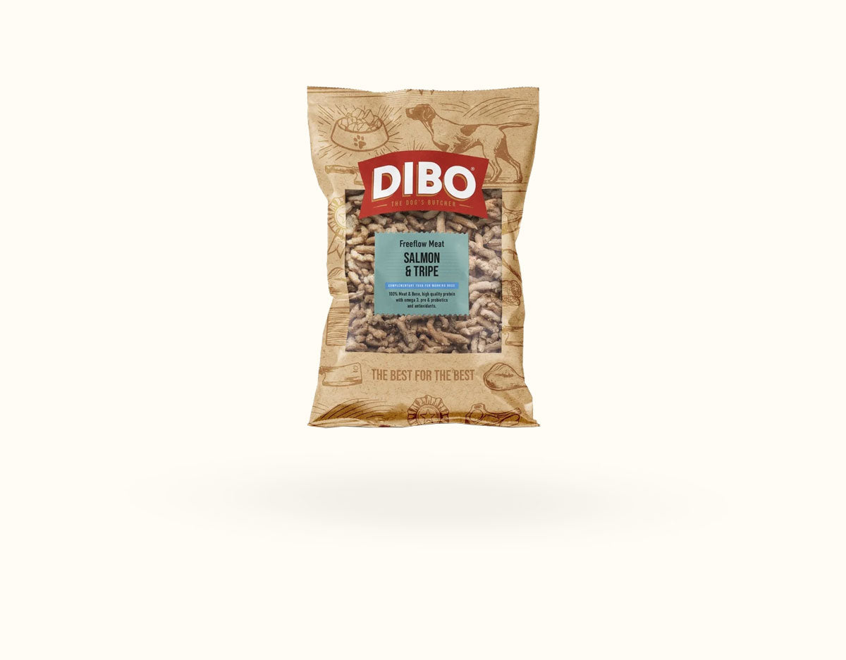 DIBO Free Flow Mince Salmon & Tripe 1kg - RRP £4.69