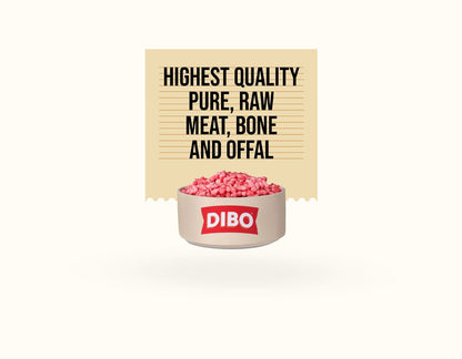 DIBO Free Flow Mince Turkey, Lamb & Offal 1kg - RRP £4.69
