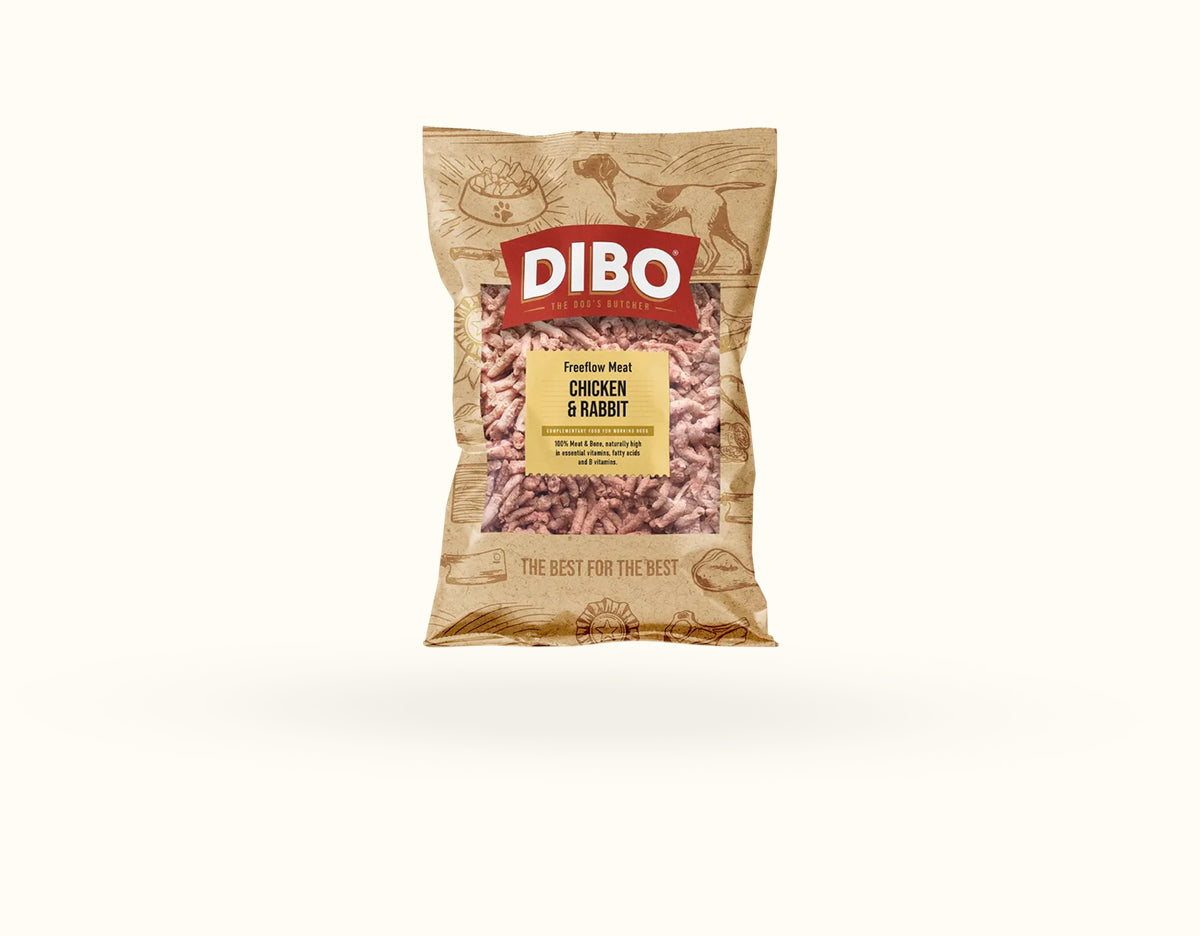 DIBO Free Flow Mince Chicken and Rabbit 90/10 1kg - RRP £4.69