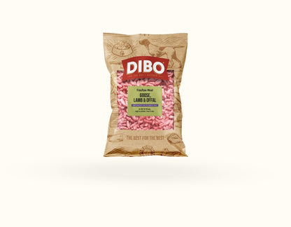 DIBO Free Flow Mince Goose, Lamb & Offal 1kg - RRP £4.69