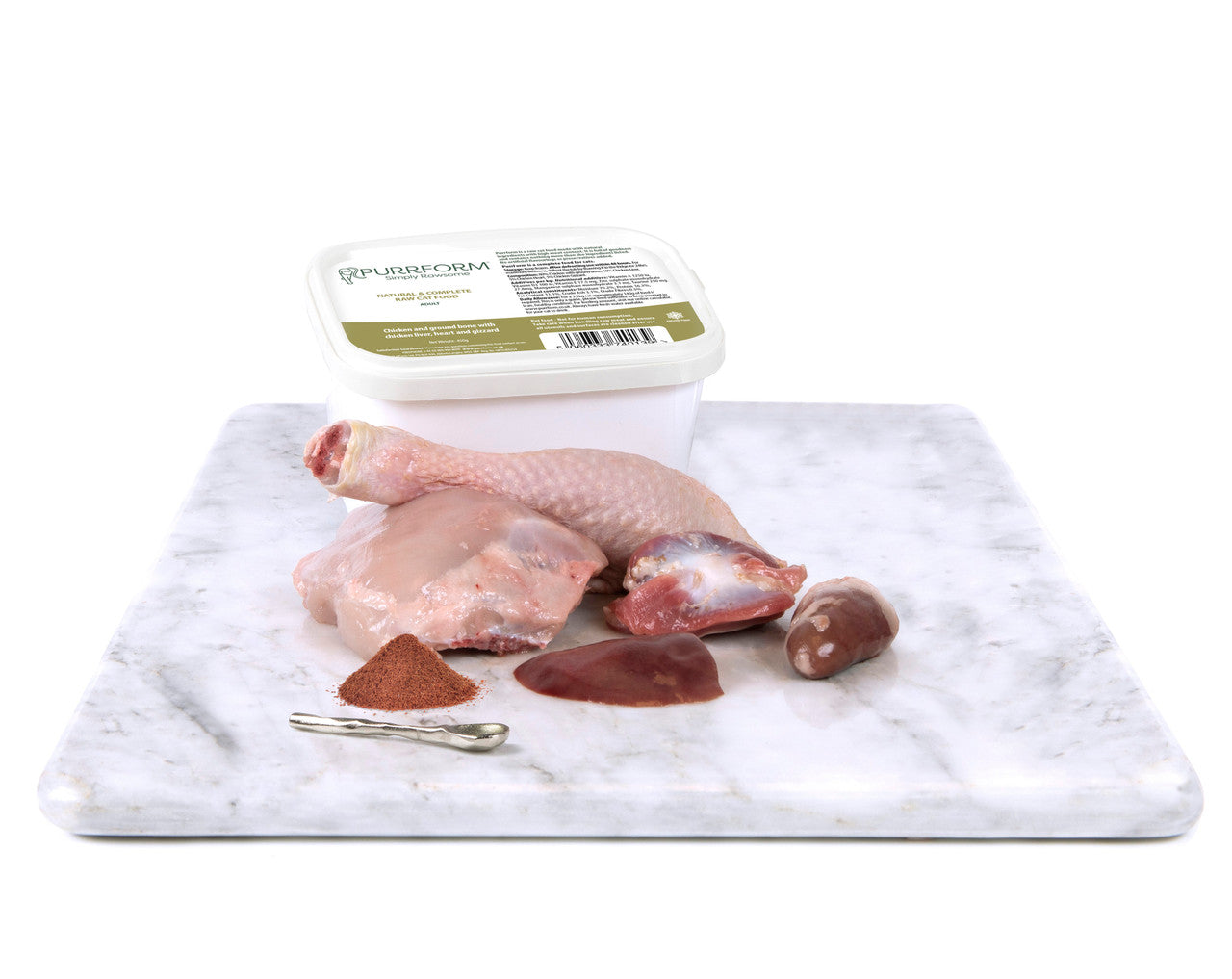 Purrform Chicken with Ground Bone, Chicken Liver, Heart & Gizzard 450G - RRP £5.79